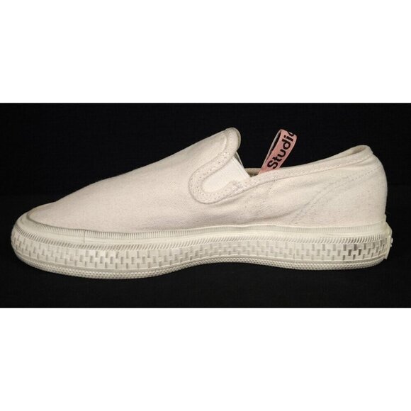 Acne Studios Distressed Ballow Tumbled Slip On Sneaker 37 7 Womens Beige $280 - Picture 6 of 10